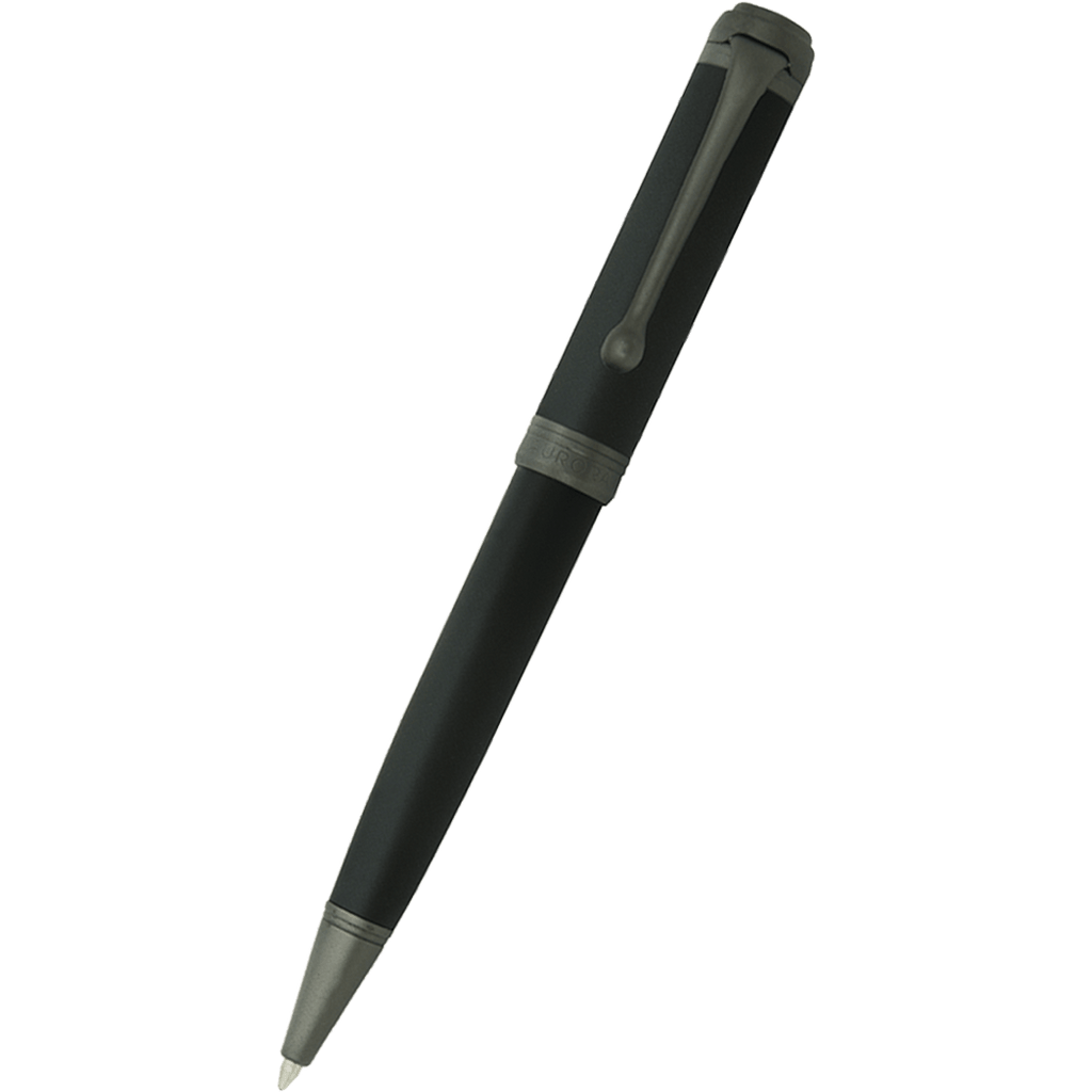 Aurora Talentum Ballpoint Pen - Black - Ruthenium Trim - Pen Boutique Ltd
