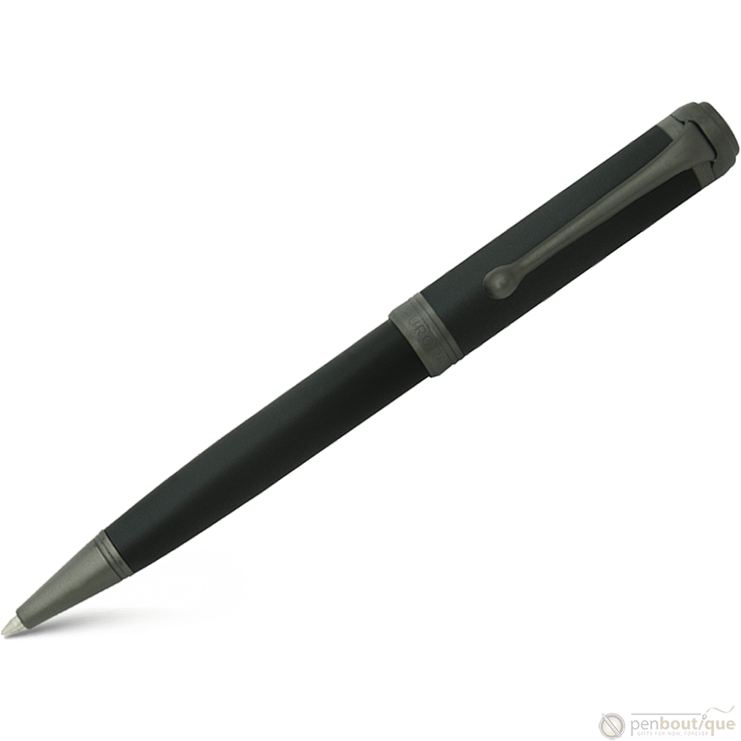 Aurora Talentum Ballpoint Pen - Black - Ruthenium Trim - Pen Boutique Ltd