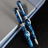 Conklin Mark Twain Crescent Filler Fountain Pen - Vintage Blue - Chrome Trim - Pen Boutique Ltd