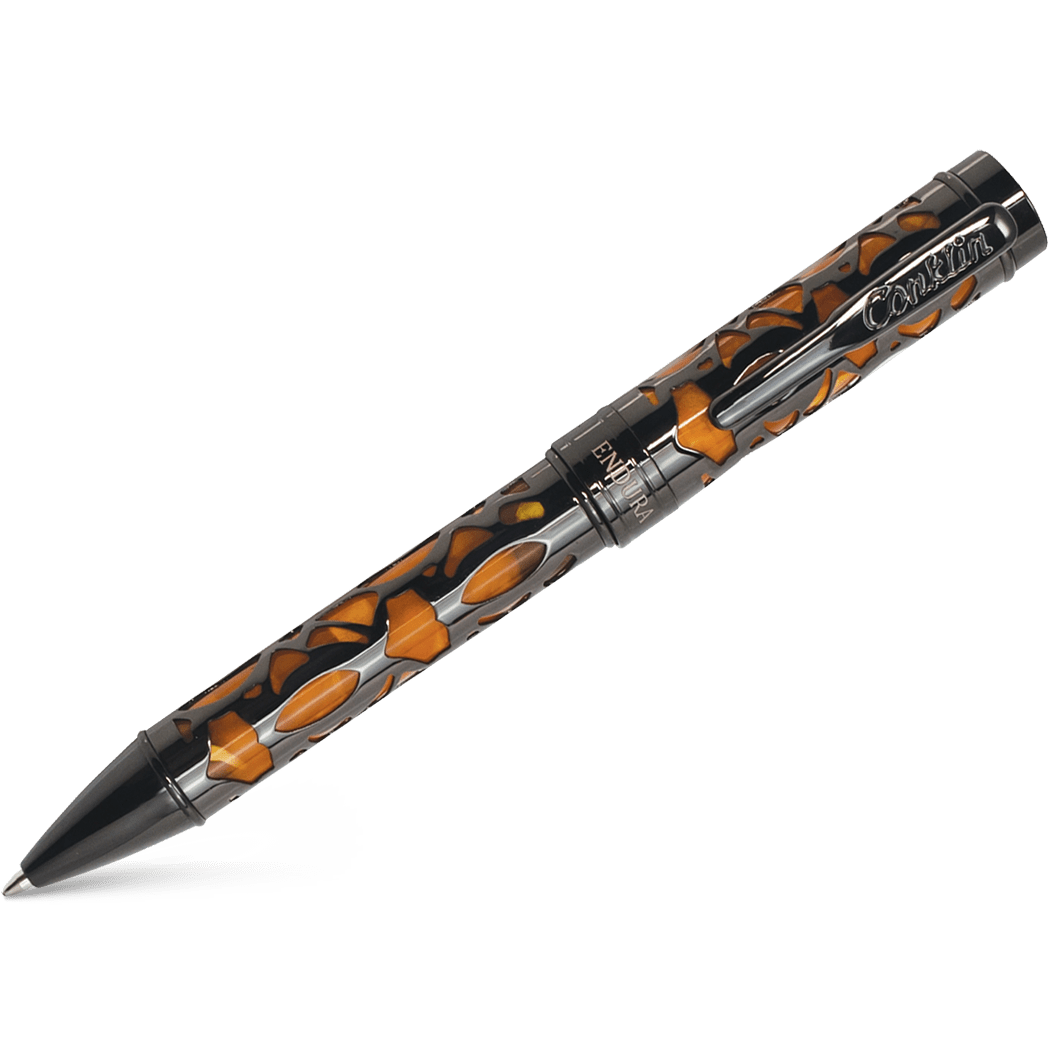 Conklin Endura Ballpoint Pen - Deco Crest Orange - Pen Boutique Ltd