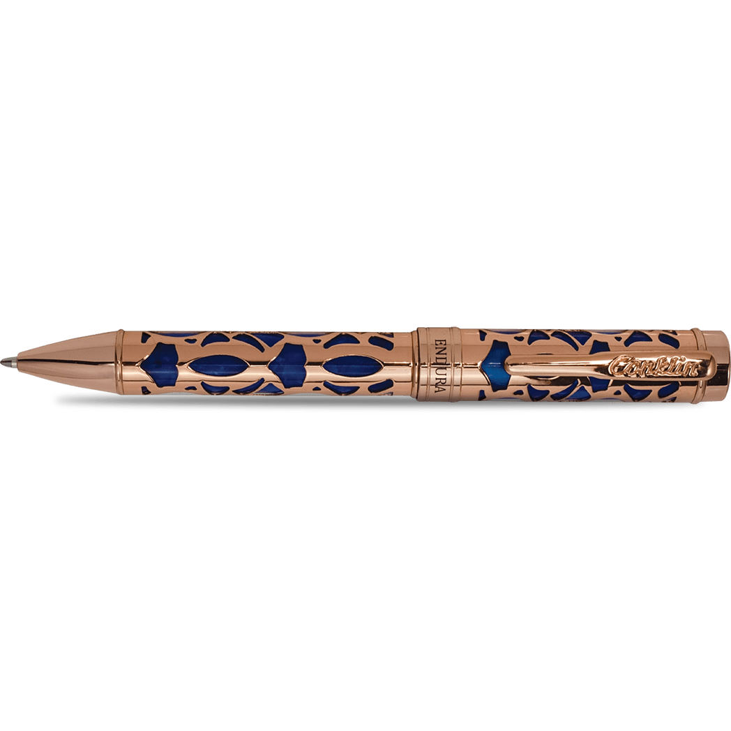 Conklin Endura Ballpoint Pen - Deco Crest Blue - Pen Boutique Ltd