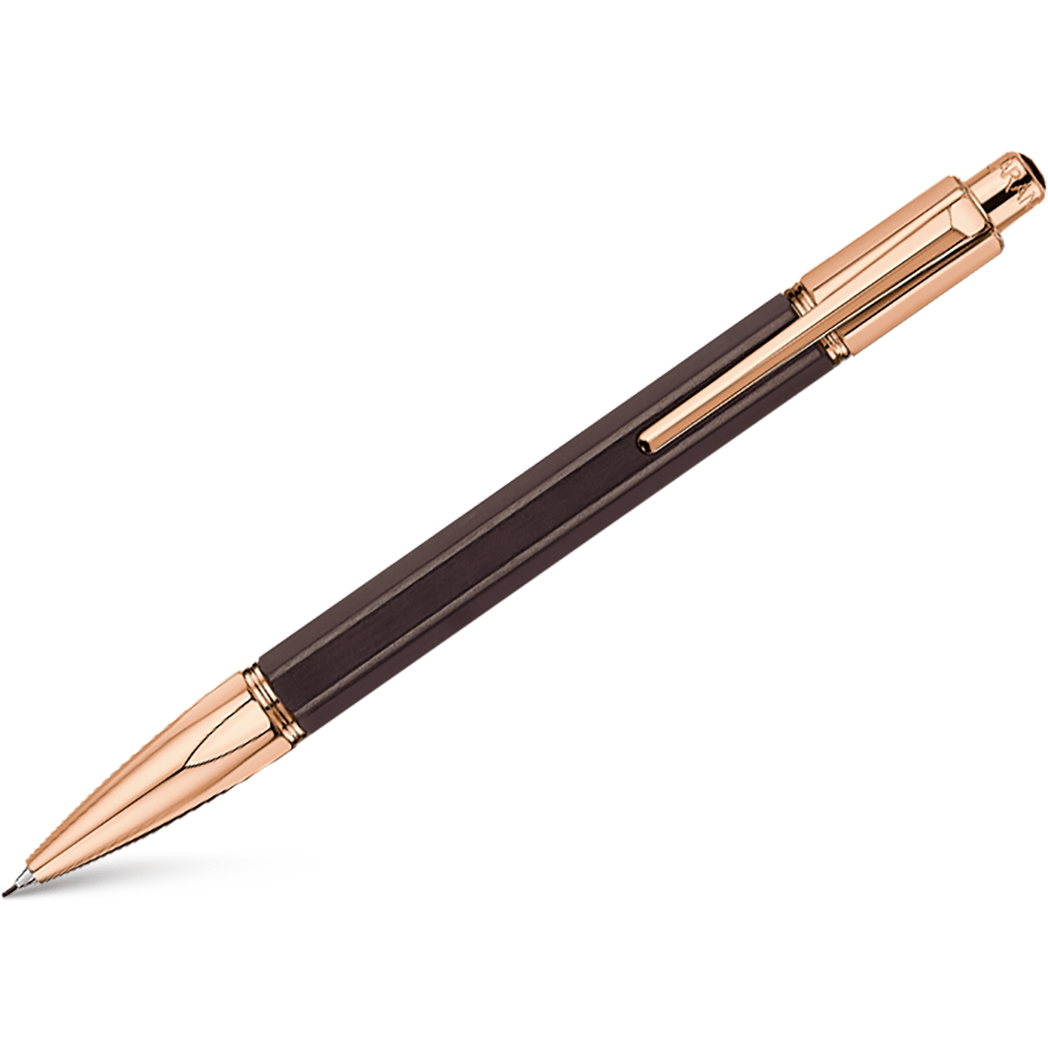 Caran d'Ache Varius Mechanical Pencil - Ebony - Rose Gold Trim - 0.7mm - Pen Boutique Ltd