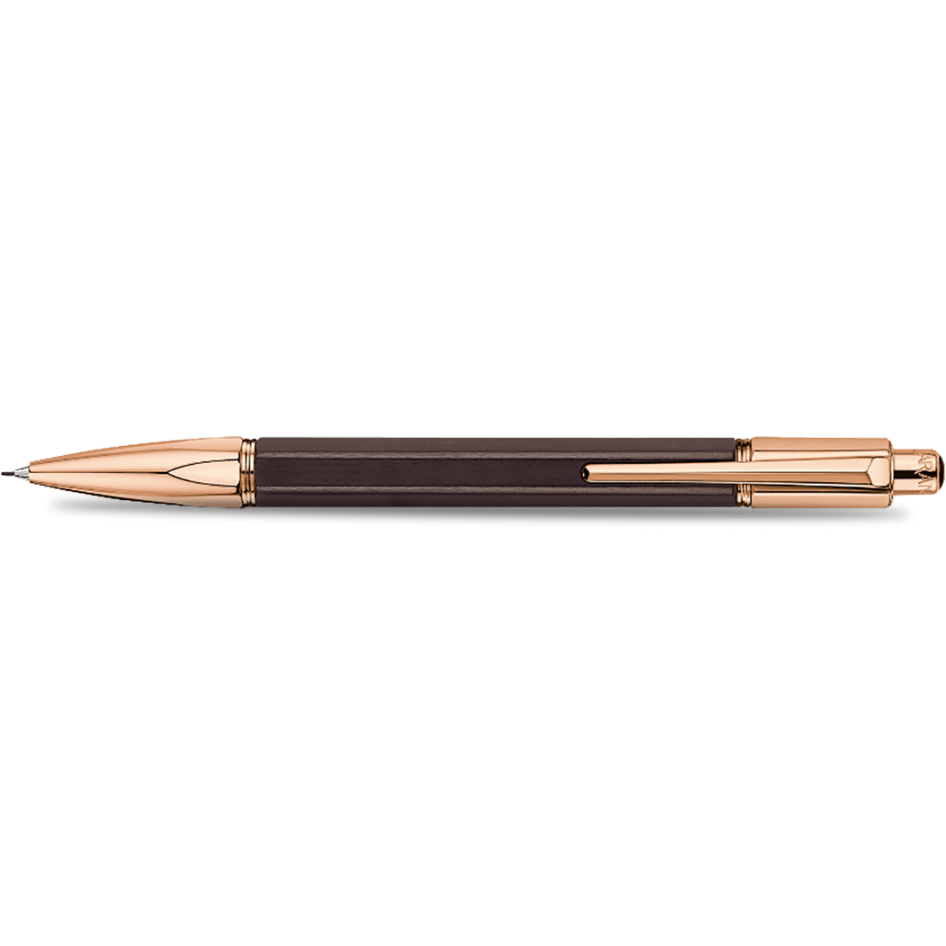 Caran d'Ache Varius Mechanical Pencil - Ebony - Rose Gold Trim - 0.7mm - Pen Boutique Ltd