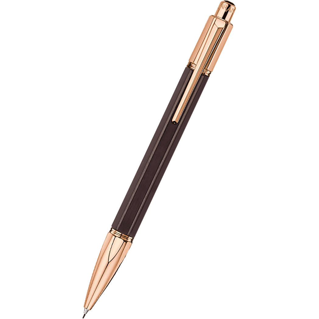 Caran d'Ache Varius Mechanical Pencil - Ebony - Rose Gold Trim - 0.7mm - Pen Boutique Ltd