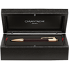 Caran d'Ache Varius Ballpoint Pen - Ebony - Rose Gold Trim-Pen Boutique Ltd