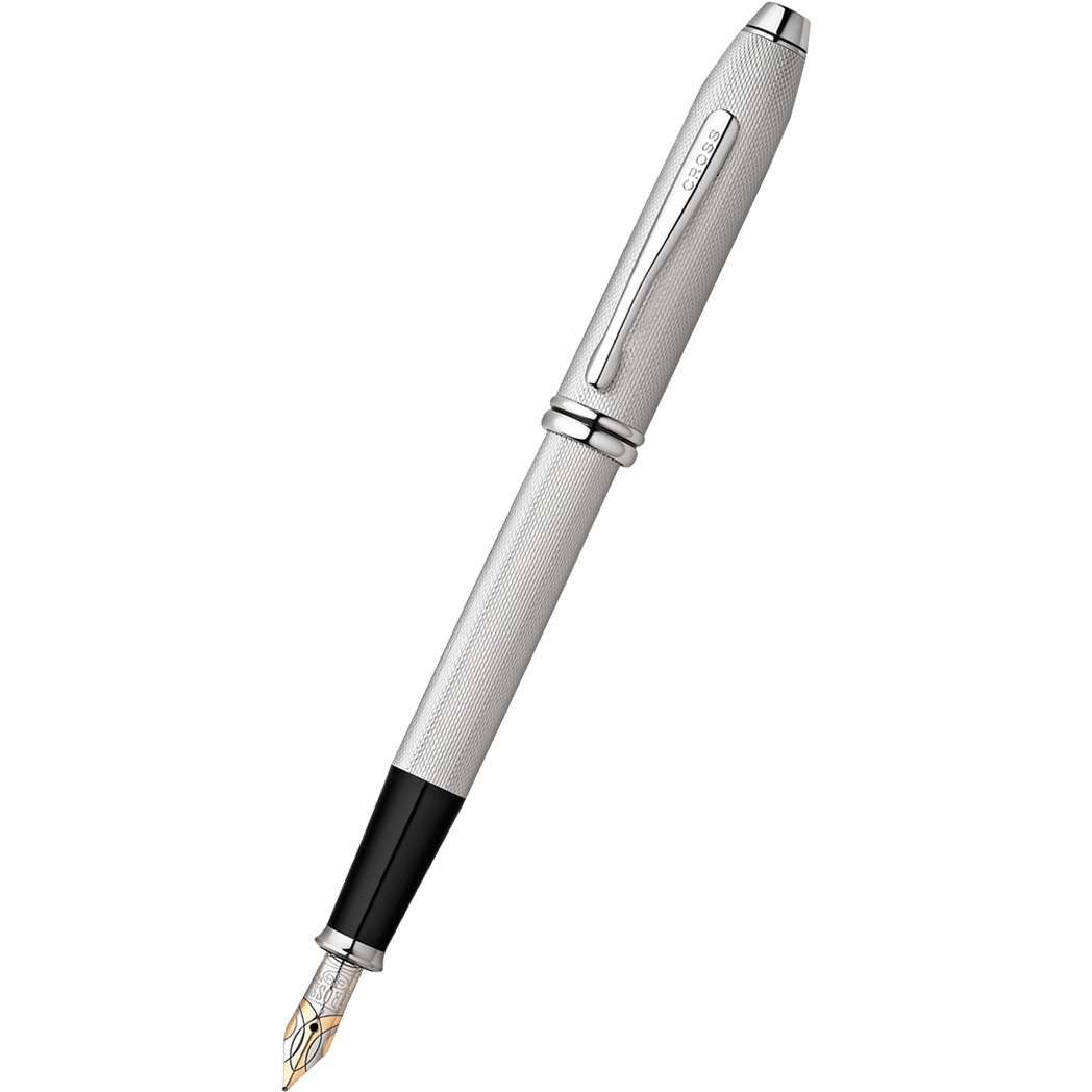 Cross Townsend Fountain Pen - 20th Anniversary - Brushed Platinum (Special Edition) - Pen Boutique Ltd