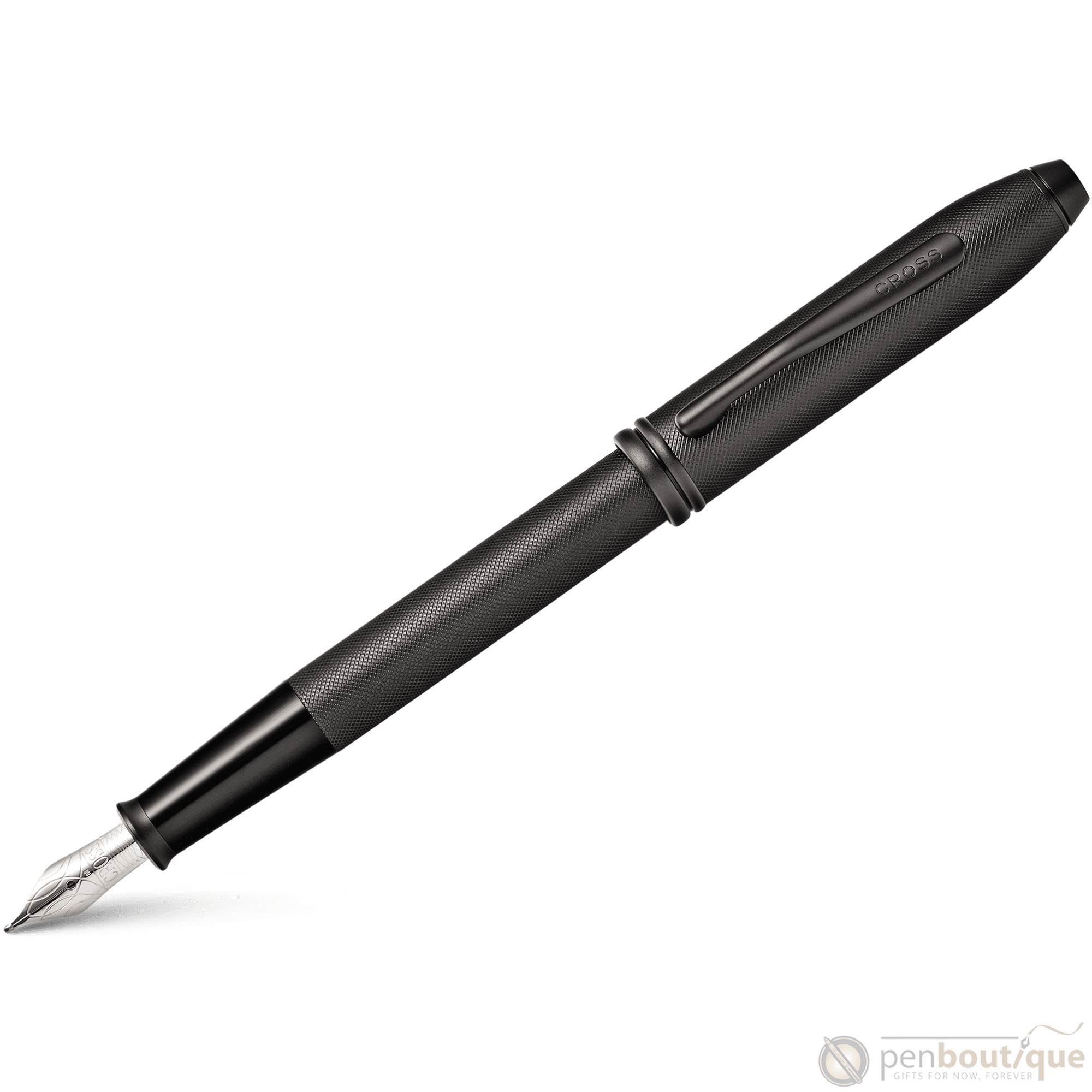 Cross Townsend Fountain Pen - Black Micro Knurl - Pen Boutique Ltd