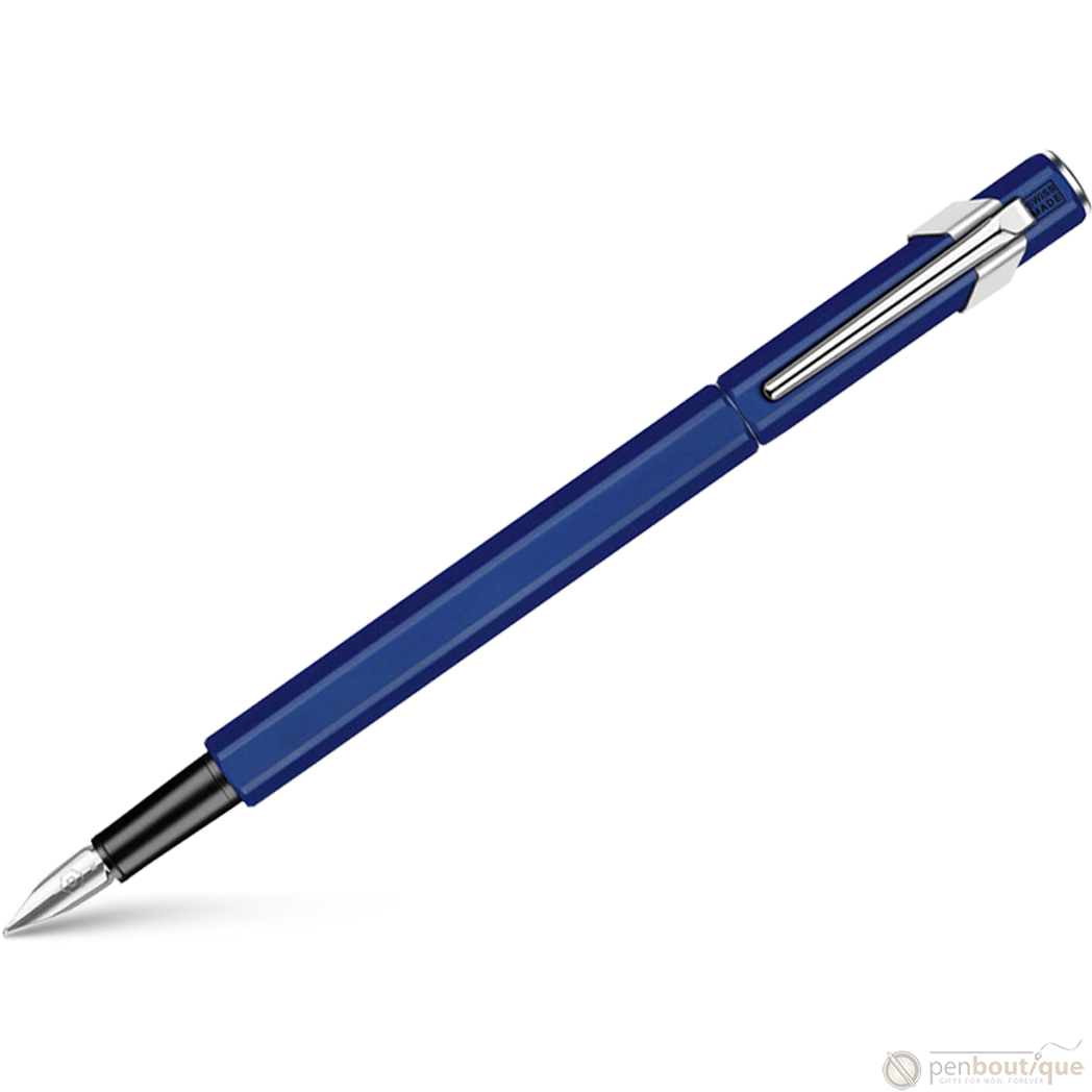 Caran D' Ache 849 Metal Fountain Pen - Blue - Extra Fine Nib-Pen Boutique Ltd