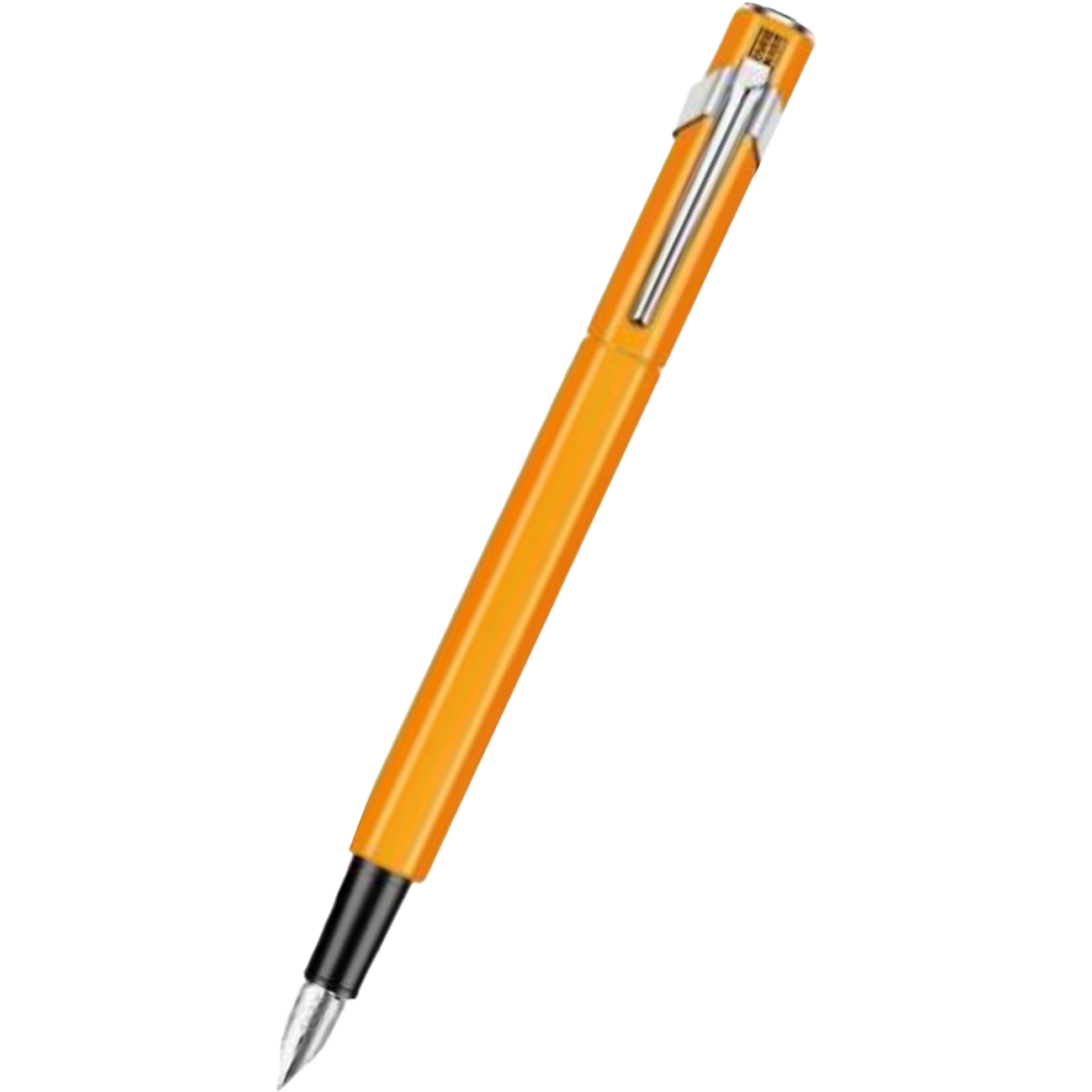 Caran D' Ache 849 Metal Fountain Pen - Orange Fluorescent - Extra Fine Nib-Pen Boutique Ltd