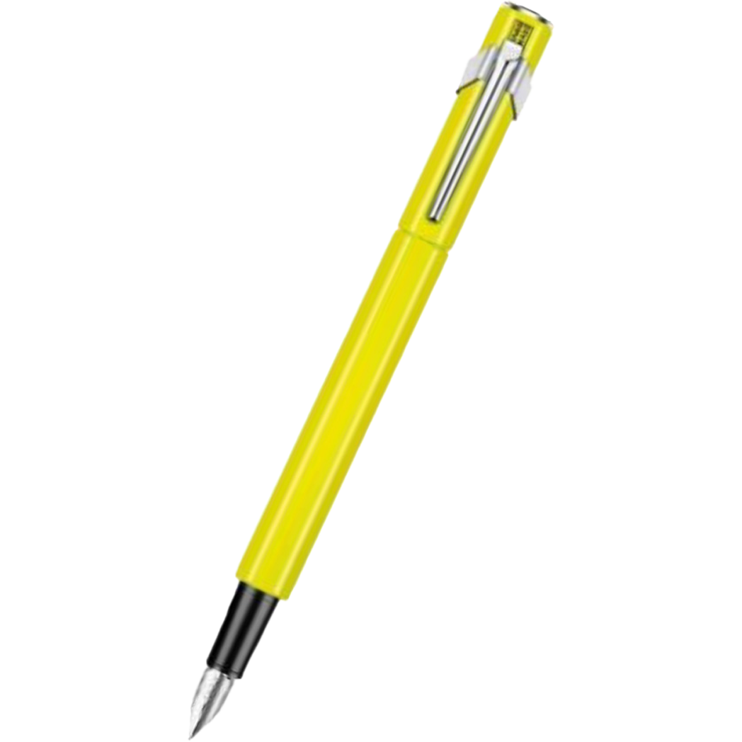 Caran D' Ache 849 Metal Fountain Pen - Yellow Fluorescent - Extra Fine Nib-Pen Boutique Ltd