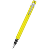 Caran D' Ache 849 Metal Fountain Pen - Yellow Fluorescent - Fine Nib-Pen Boutique Ltd
