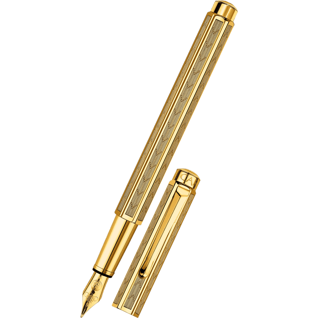 Caran d'Ache Ecridor Fountain Pen - Chevron Gilded - Pen Boutique Ltd