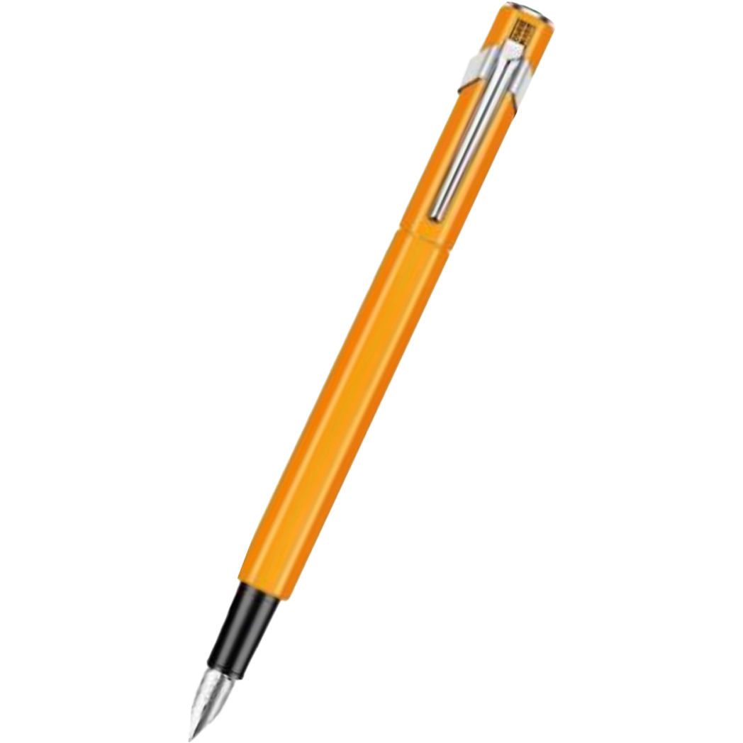 Caran D' Ache 849 Metal Fountain Pen - Orange Fluorescent - Fine Nib-Pen Boutique Ltd