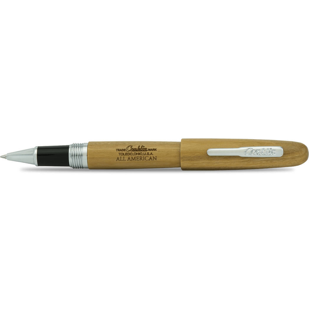 Conklin All American Rollerball Pen - Limited Edition - Pau - Preto/Chrome - Pen Boutique Ltd