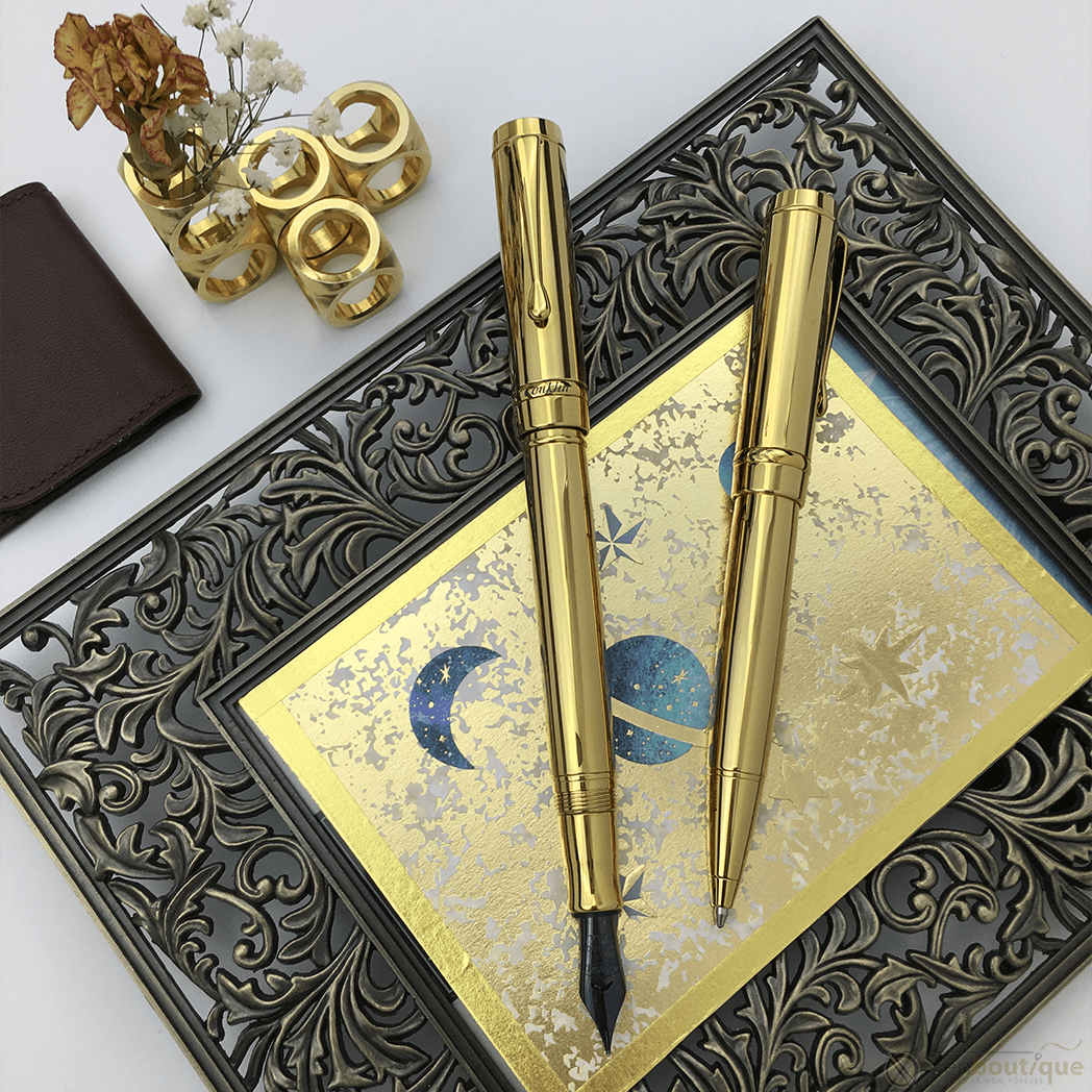 Conklin Duragraph Metal Fountain Pen - PVD Gold - Pen Boutique Ltd