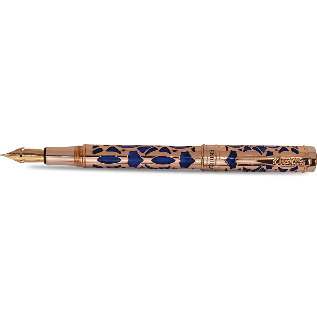 Conklin Endura Fountain Pen - Deco Crest Blue - Pen Boutique Ltd