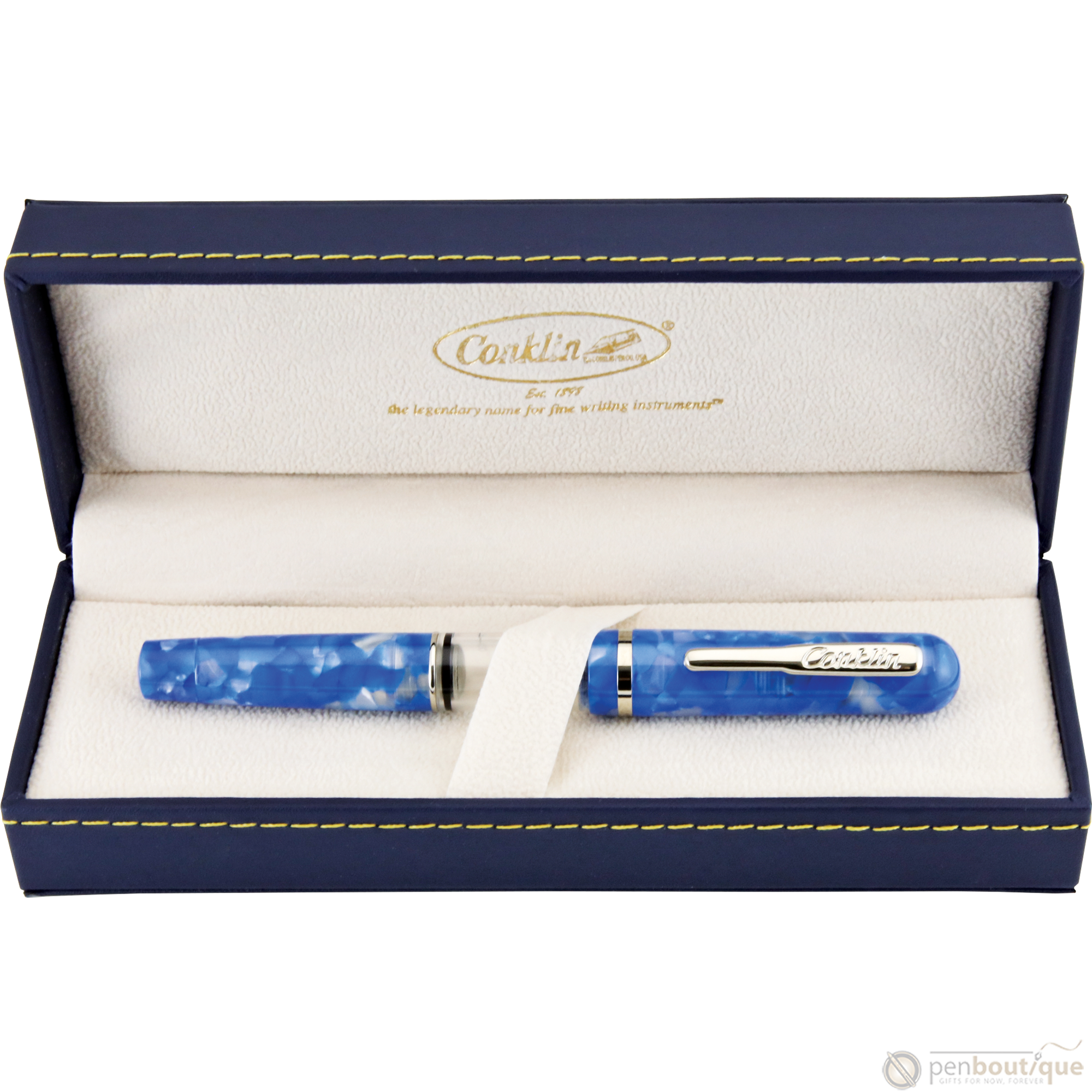 Conklin Heritage Fountain Pen - Word Gauge - Blue-Pen Boutique Ltd