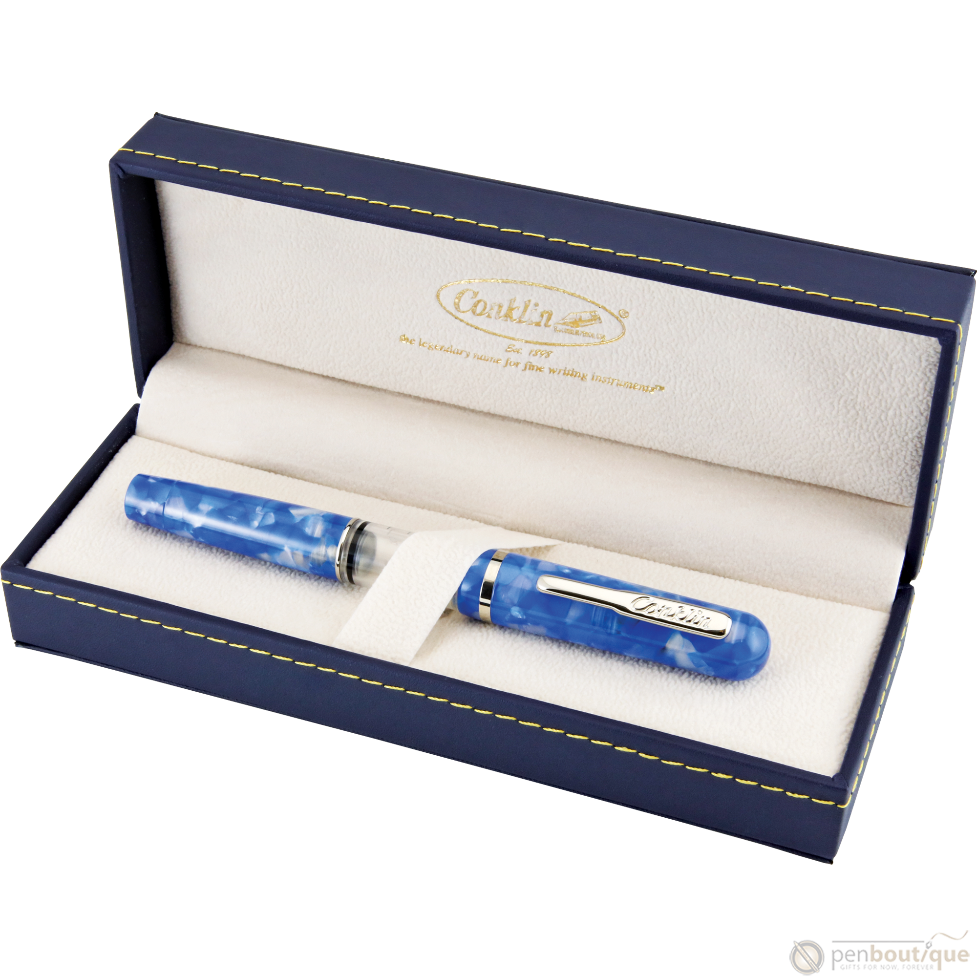 Conklin Heritage Fountain Pen - Word Gauge - Blue-Pen Boutique Ltd
