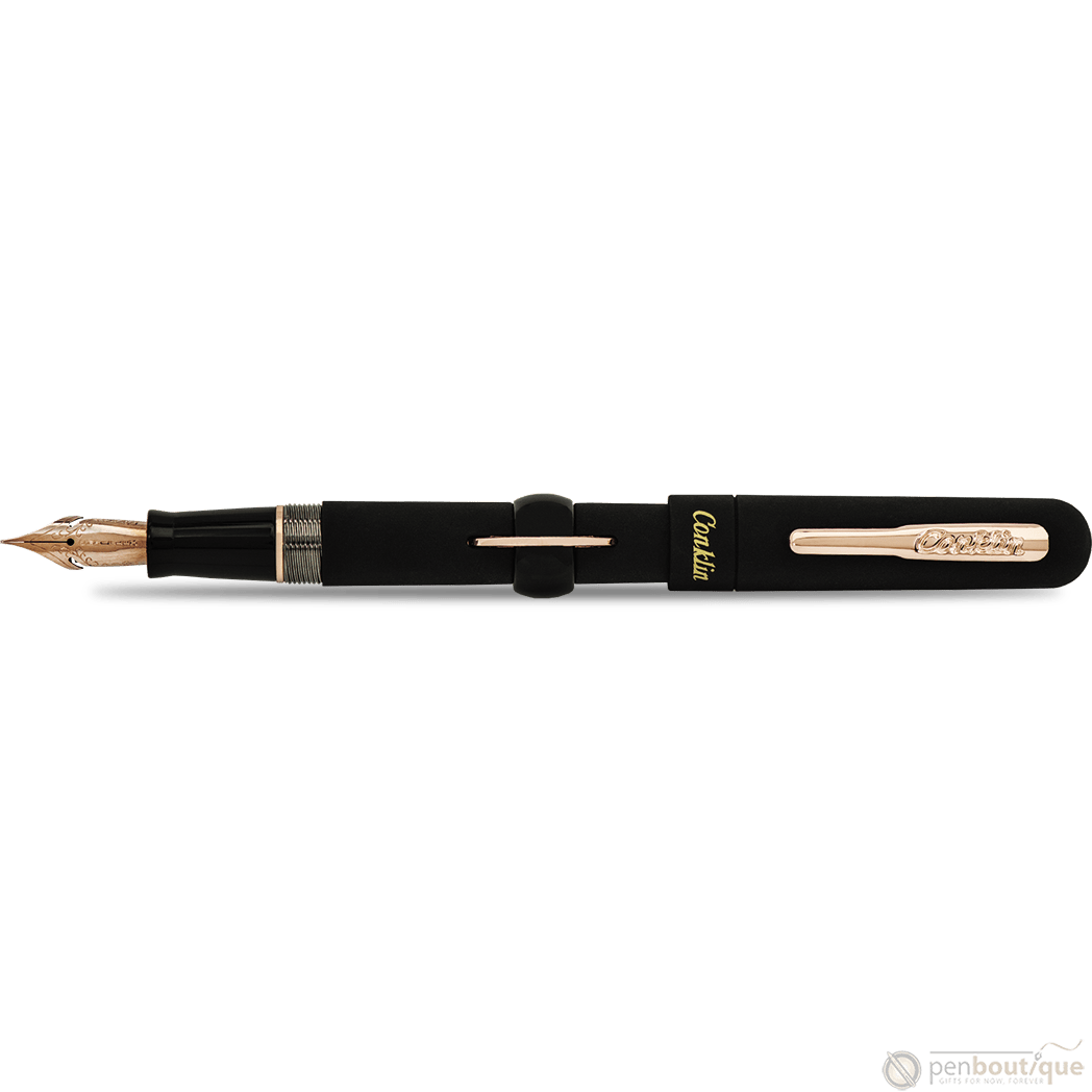 Conklin Mark Twain Fountain Pen - Limited Edition - Superblack/Rosegold - Pen Boutique Ltd