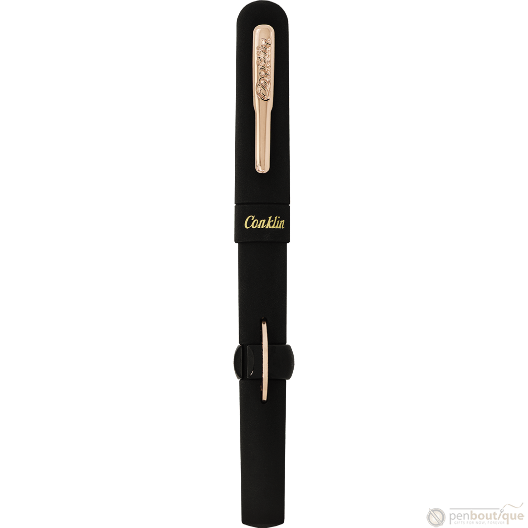 Conklin Mark Twain Fountain Pen - Limited Edition - Superblack/Rosegold - Pen Boutique Ltd