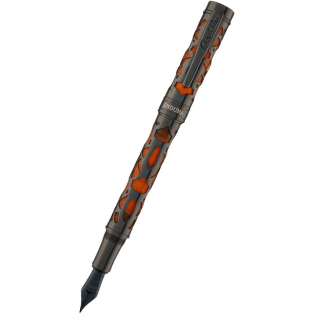 Conklin Endura Fountain Pen - Deco Crest Orange - Pen Boutique Ltd
