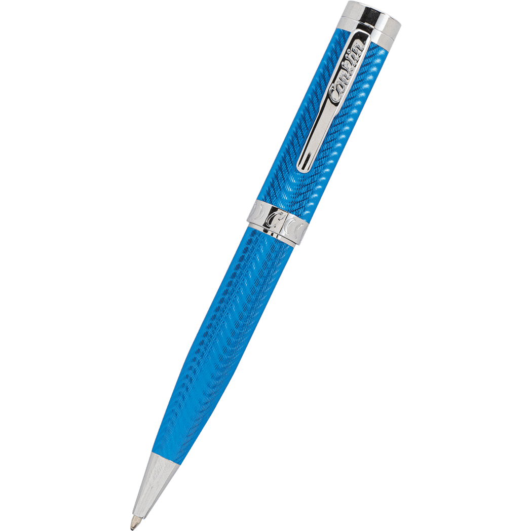 Conklin Herringbone Ballpoint Pen - Signature Blue - Pen Boutique Ltd