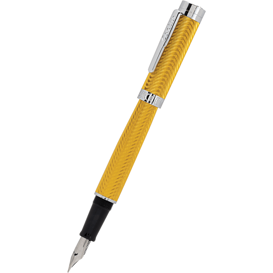 Conklin Herringbone Fountain Pen - Signature Yellow - Pen Boutique Ltd