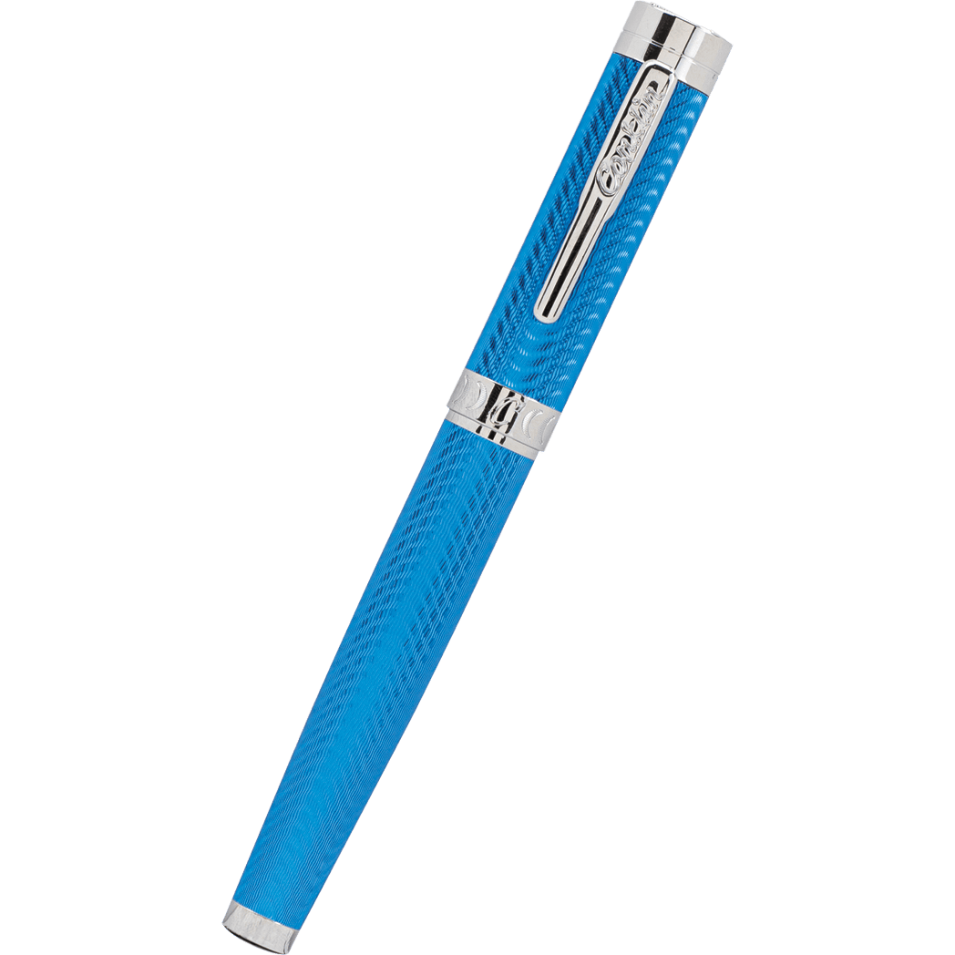 Conklin Herringbone Fountain Pen - Signature Blue - Pen Boutique Ltd