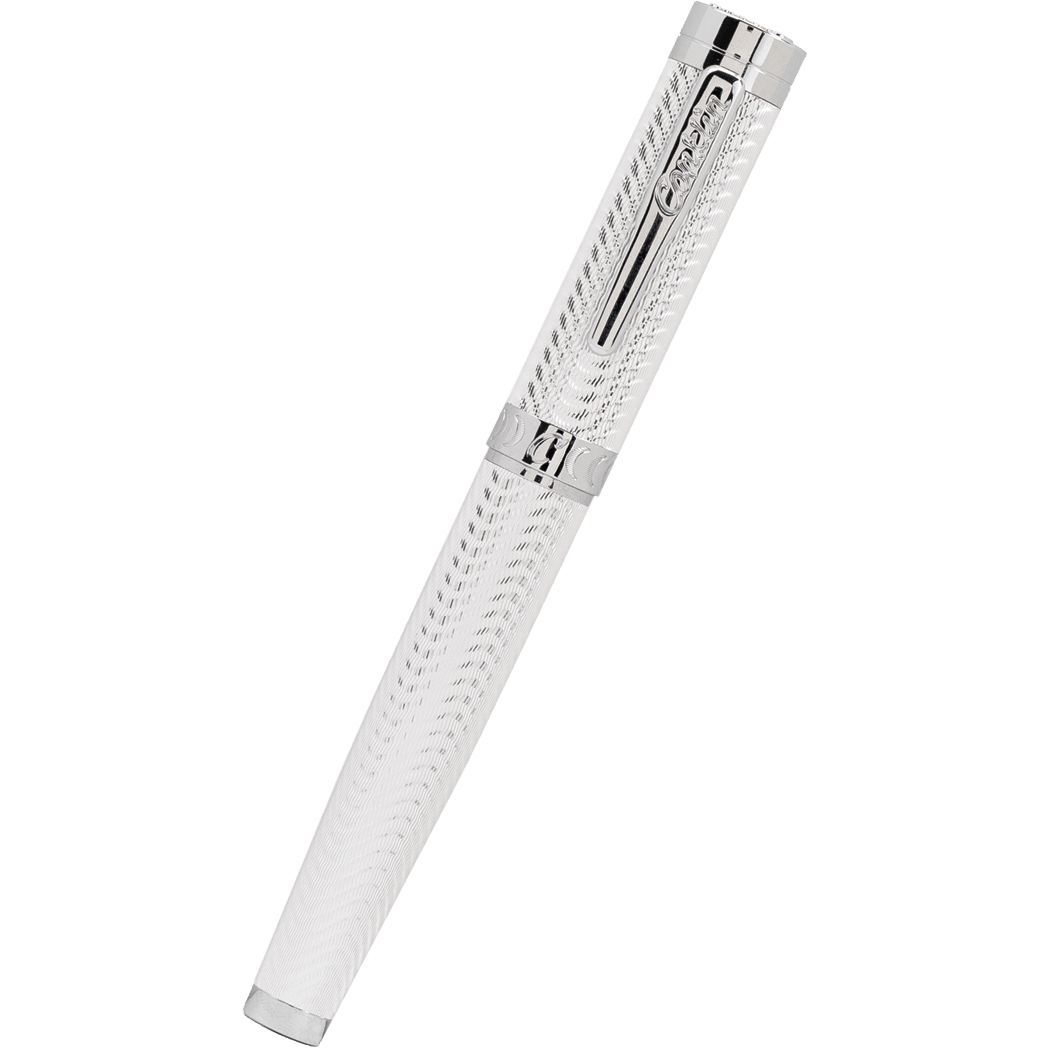 Conklin Herringbone Fountain Pen - Signature Silver - Pen Boutique Ltd