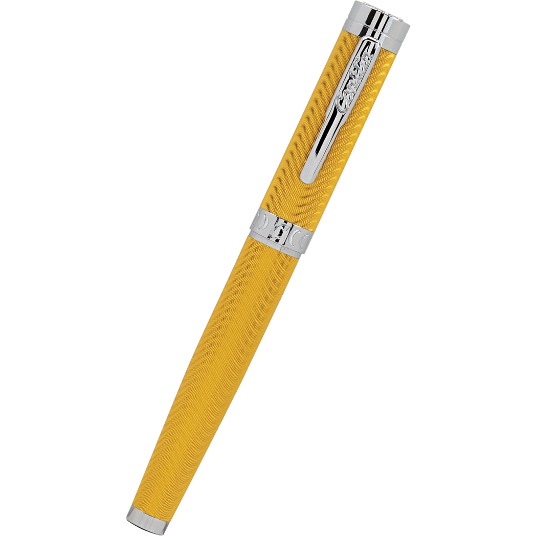 Conklin Herringbone Fountain Pen - Signature Yellow - Pen Boutique Ltd