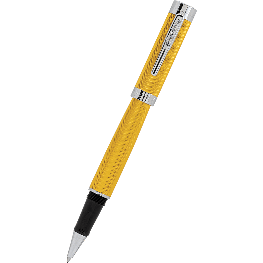 Conklin Herringbone Rollerball Pen - Signature Yellow - Pen Boutique Ltd
