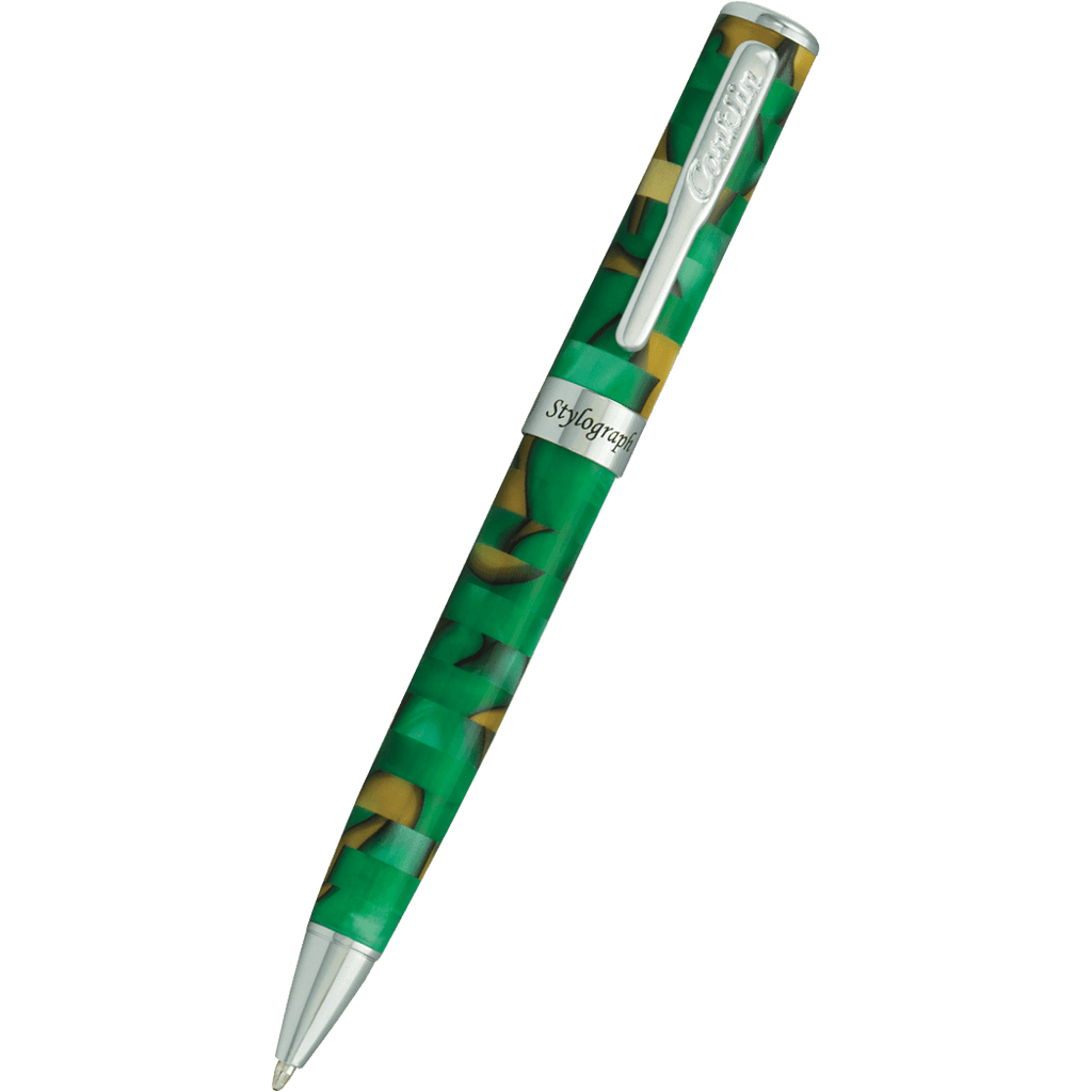 Conklin Stylograph Ballpoint Pen - Mosaic Green/Brown - Pen Boutique Ltd