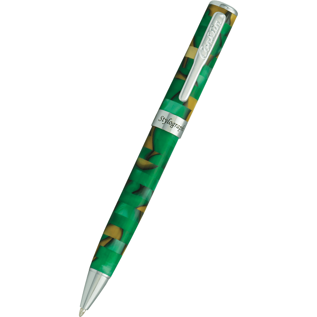 Conklin Stylograph Ballpoint Pen - Mosaic Green/Brown - Pen Boutique Ltd