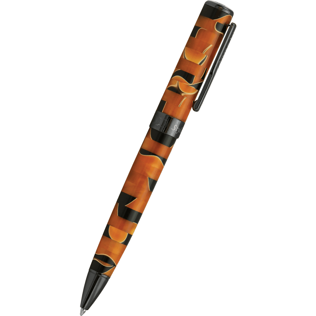 Conklin Stylograph Ballpoint Pen - Mosaic Orange/Black - Pen Boutique Ltd
