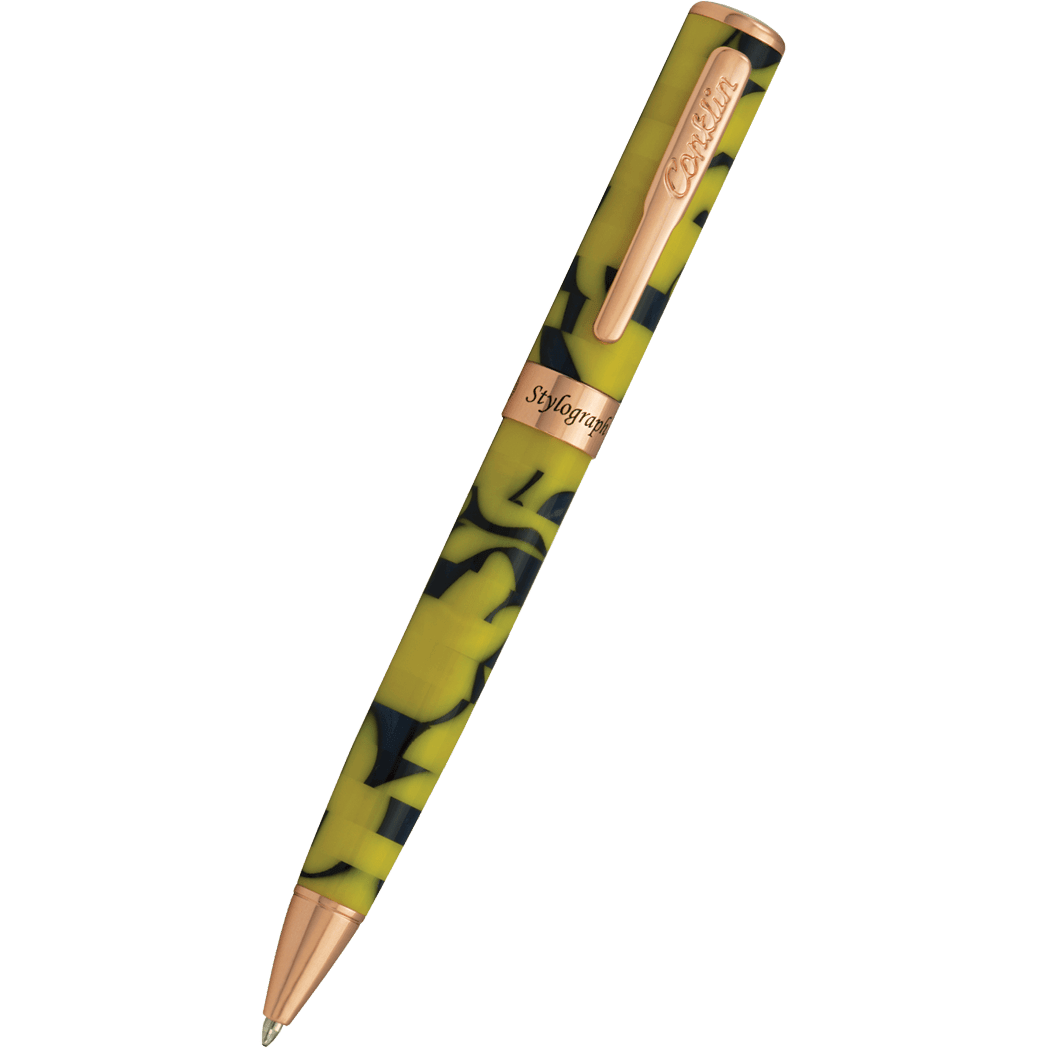 Conklin Stylograph Ballpoint Pen - Mosaic Yellow/Blue - Pen Boutique Ltd