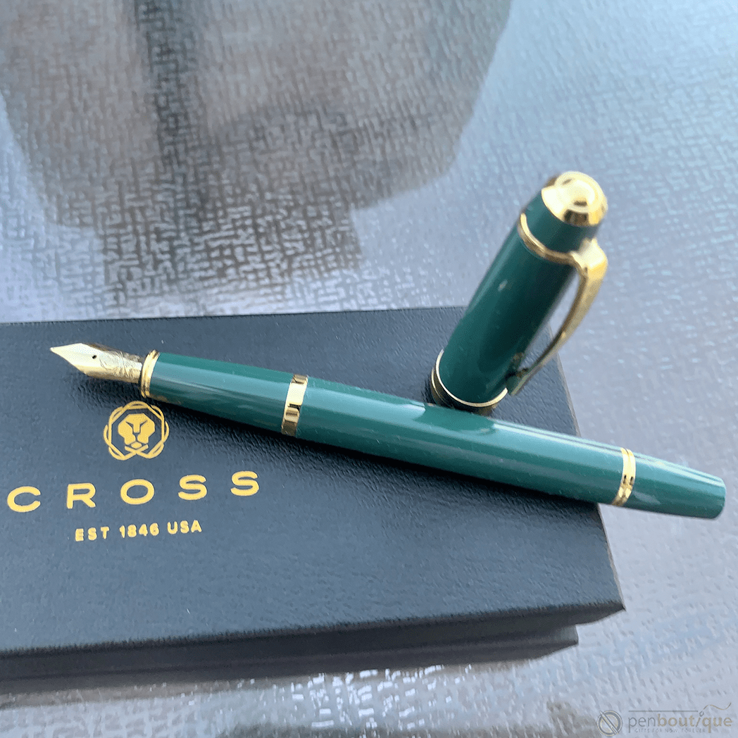 Cross Bailey Light Fountain Pen - Polished Green - Pen Boutique Ltd