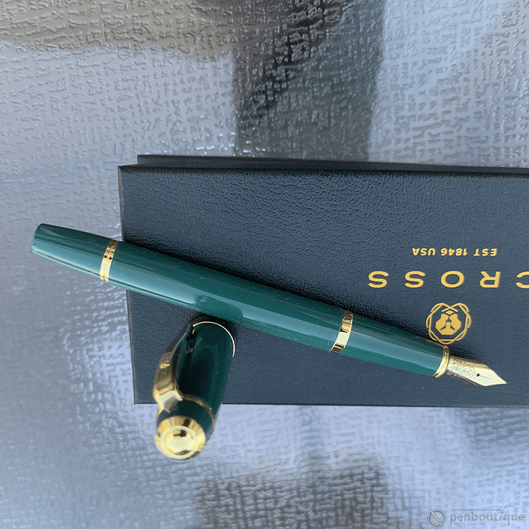 Cross Bailey Light Fountain Pen - Polished Green - Pen Boutique Ltd