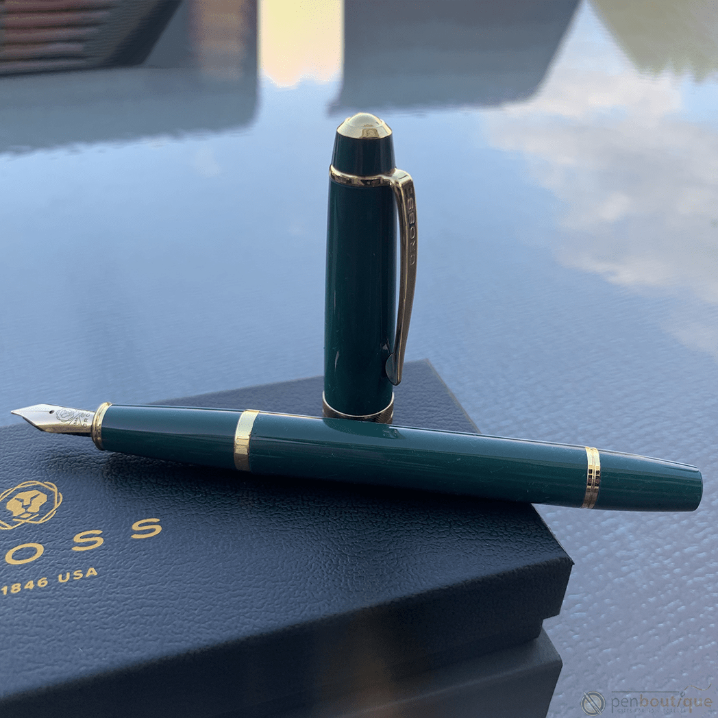 Cross Bailey Light Fountain Pen - Polished Green - Pen Boutique Ltd