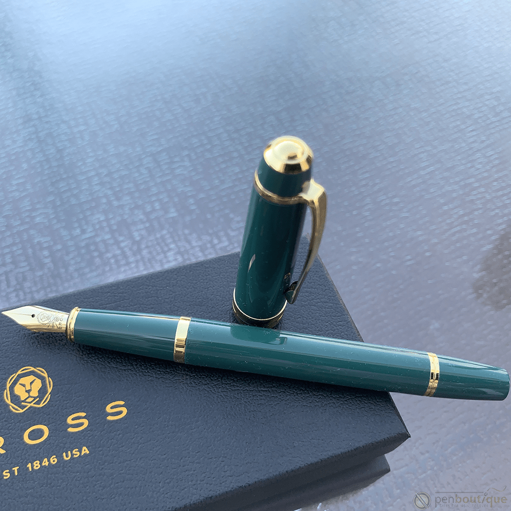 Cross Bailey Light Fountain Pen - Polished Green - Pen Boutique Ltd