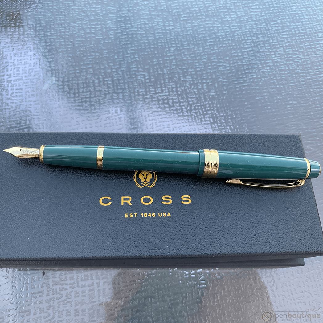 Cross Bailey Light Fountain Pen - Polished Green - Pen Boutique Ltd