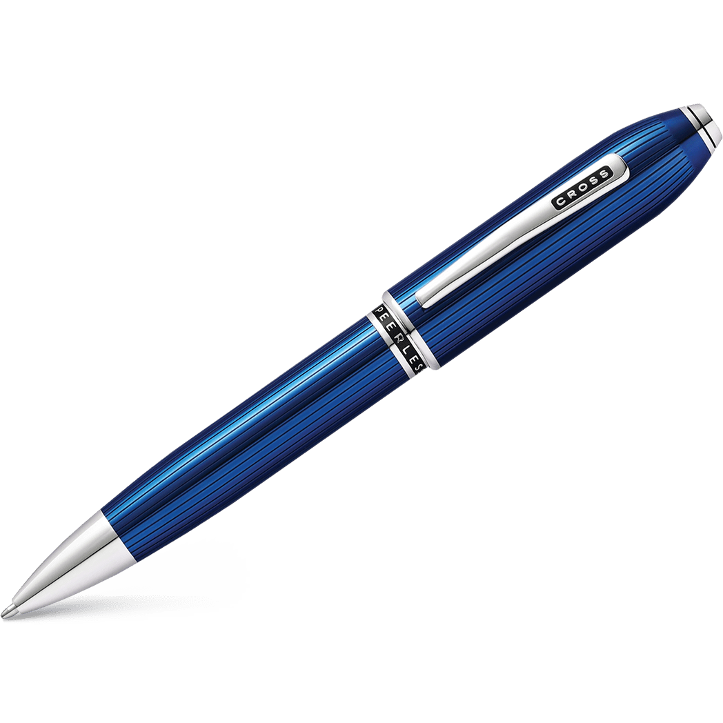Cross Peerless Ballpoint Pen - Translucent Quartz Blue - Pen Boutique Ltd
