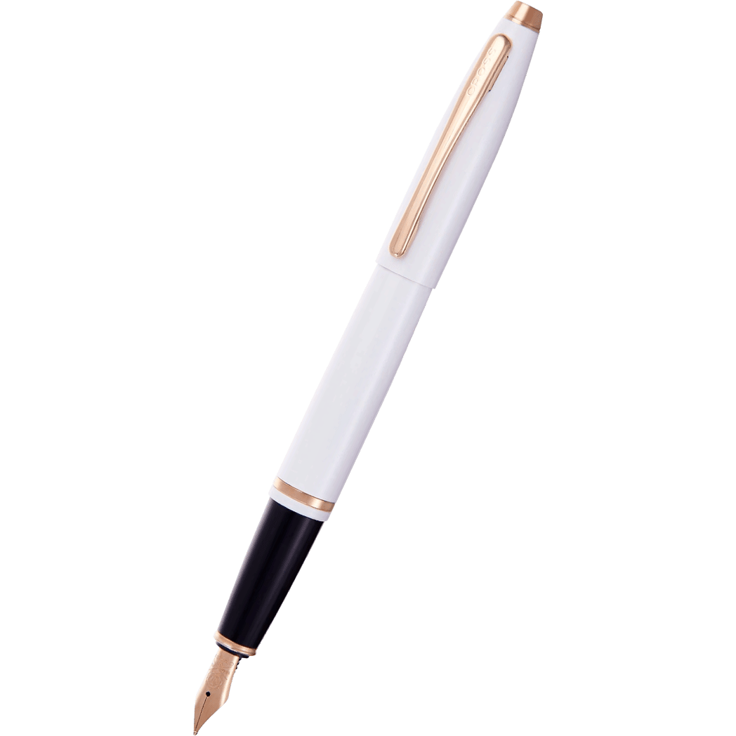 Cross Calais Fountain Pen - Light White - Medium - Pen Boutique Ltd