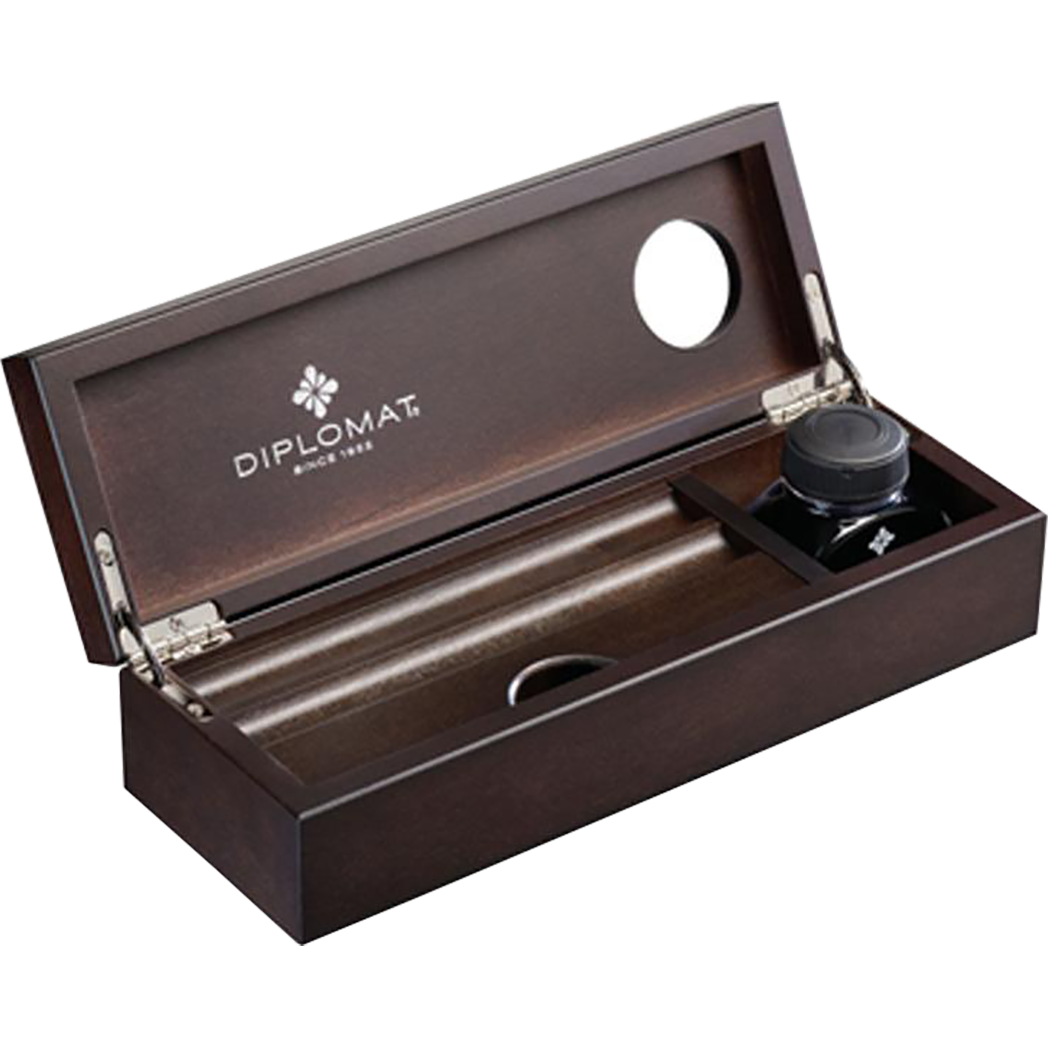 Diplomat Wooden Desk Equipment Wenge with ink-Pen Boutique Ltd