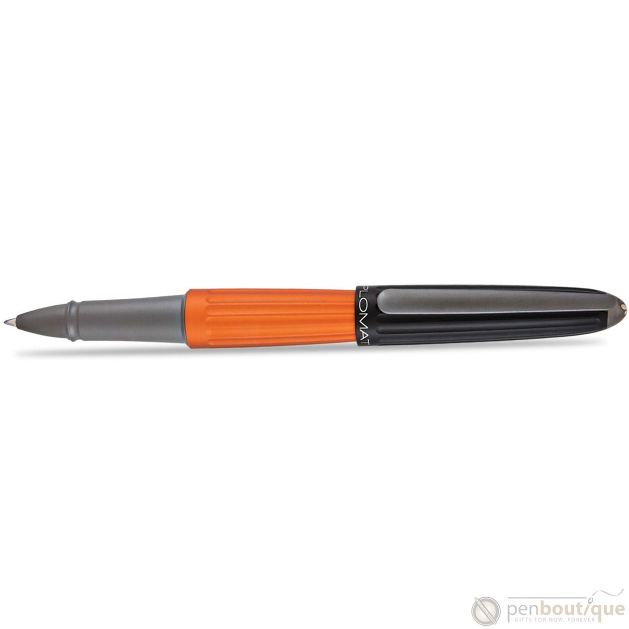 Diplomat Aero Rollerball Pen - Black/Orange - Pen Boutique Ltd