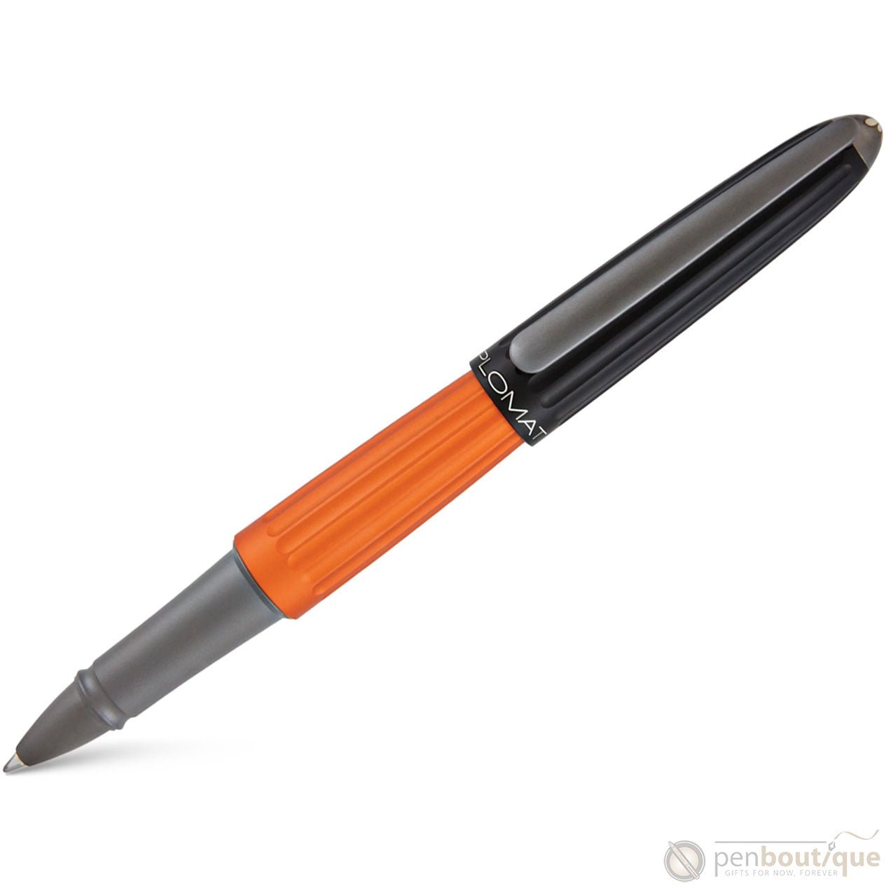 Diplomat Aero Rollerball Pen - Black/Orange - Pen Boutique Ltd