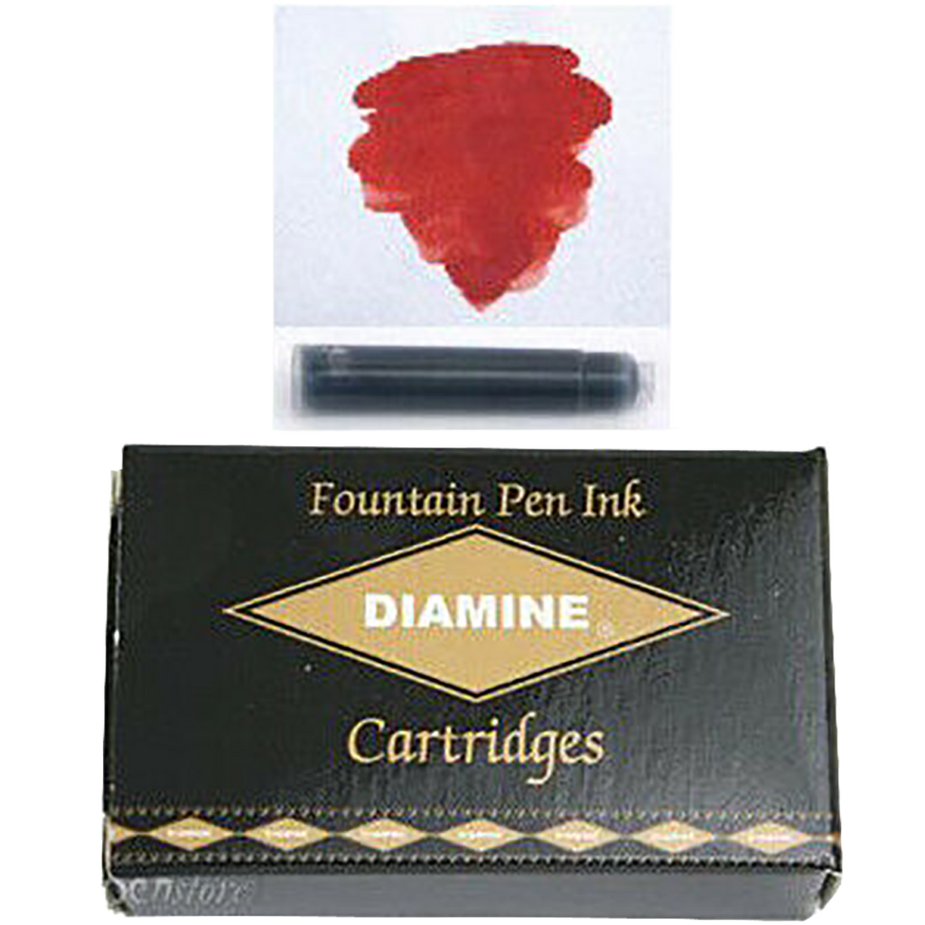 Diamine Monaco Red Ink Cartridges 18/pk-Pen Boutique Ltd