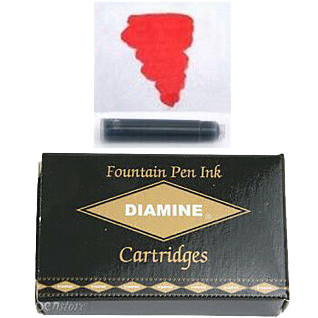 Diamine Passion Red Ink Cartridges 18/pk-Pen Boutique Ltd