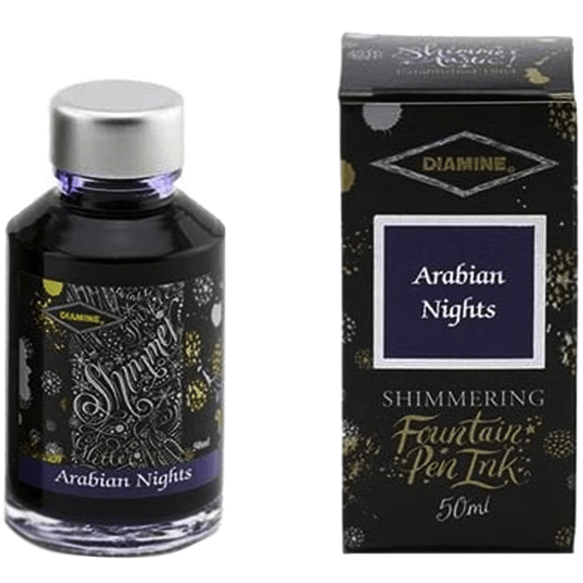 Diamine Shimmer Ink 50 ml Arabian Nights - Silver shimmer - Pen Boutique Ltd