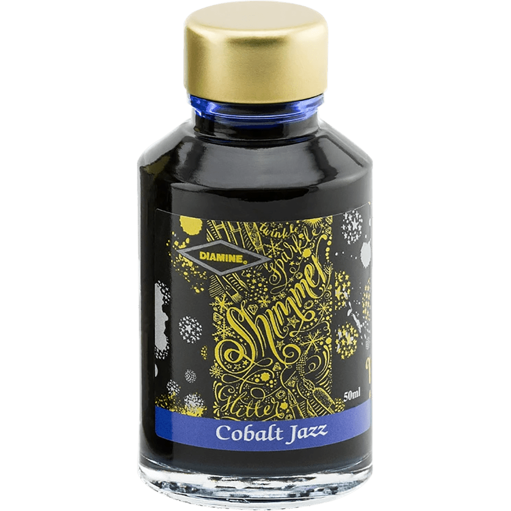 Diamine Shimmer Ink 50 ml Cobalt Jazz - Silver shimmer - Pen Boutique Ltd