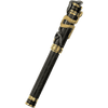 David Oscarson Black Water Snake Rollerball Pen - Translucent Black Moss and Opaque Black Hard Enamel w/ Gold Vermeil - Pen Boutique Ltd